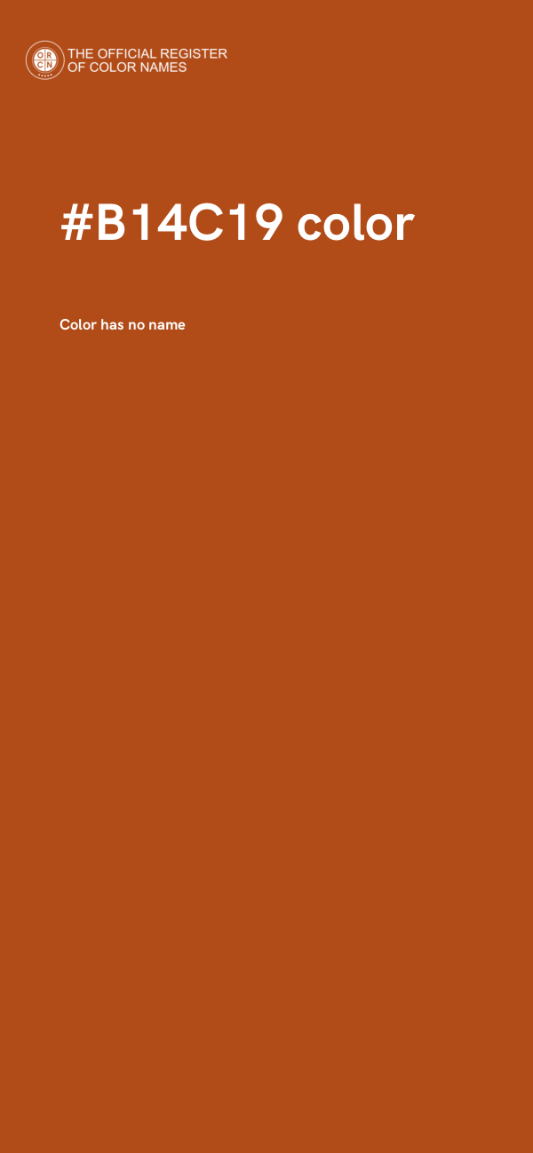 #B14C19 color image