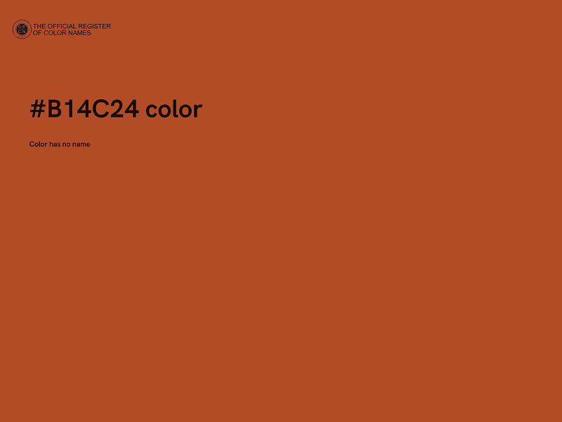 #B14C24 color image