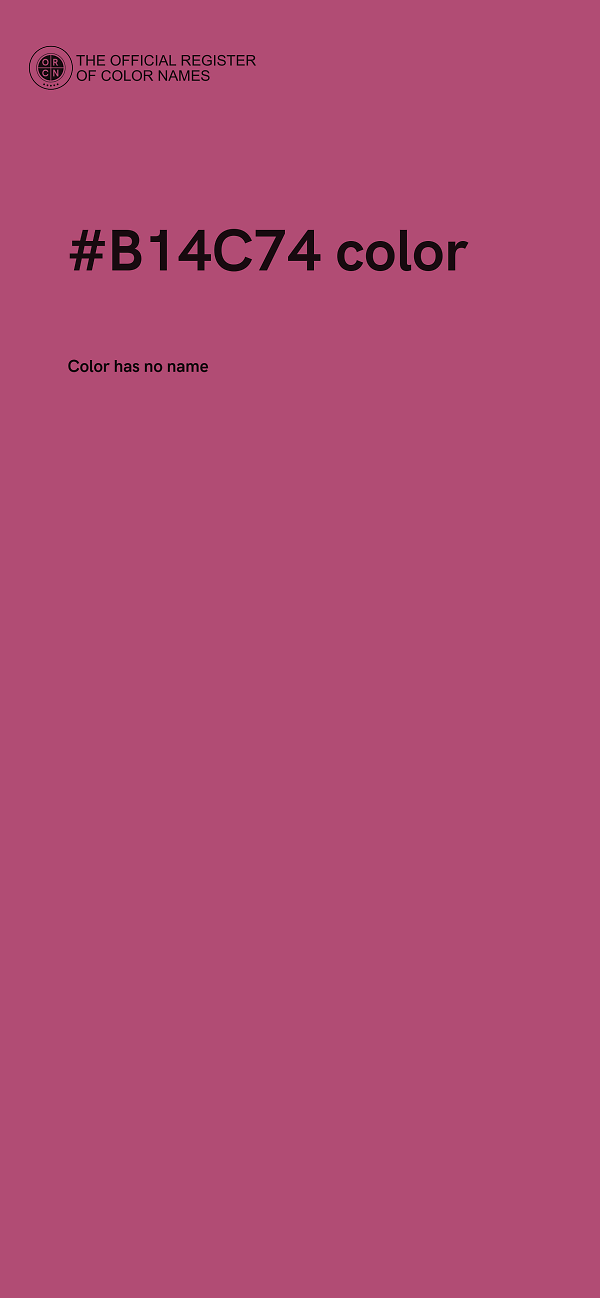 #B14C74 color image