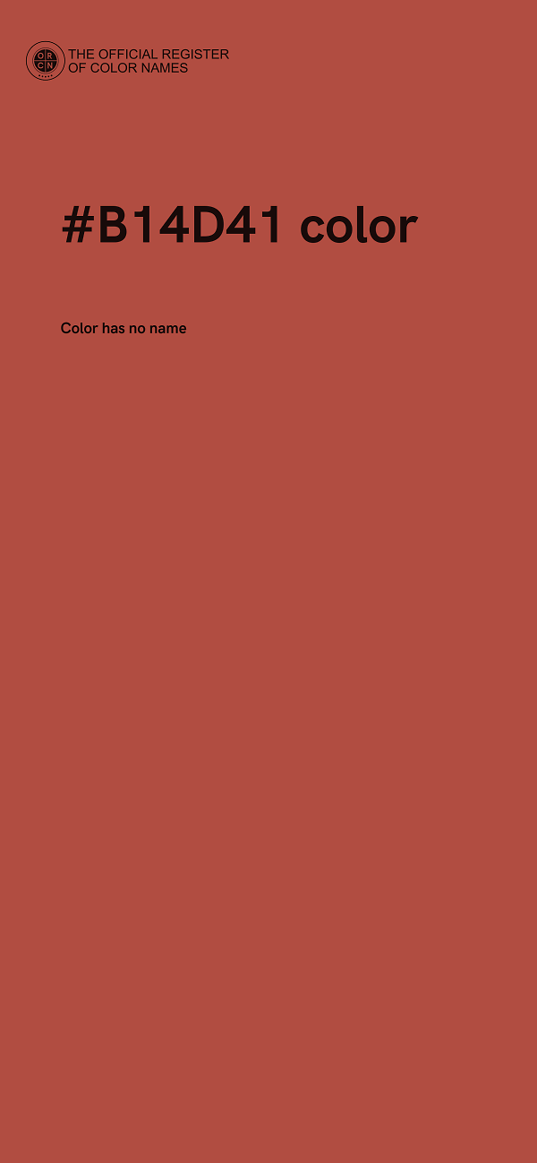 #B14D41 color image