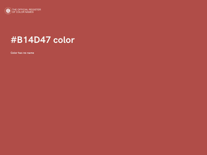 #B14D47 color image