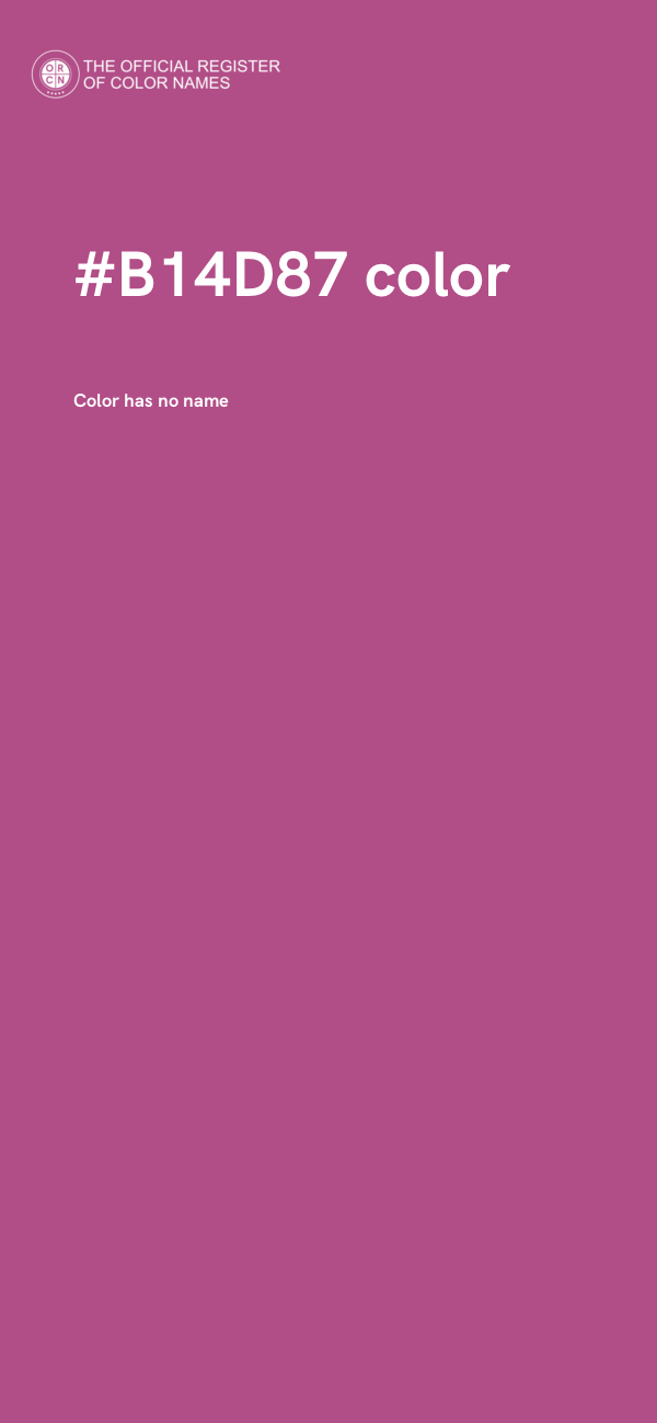#B14D87 color image