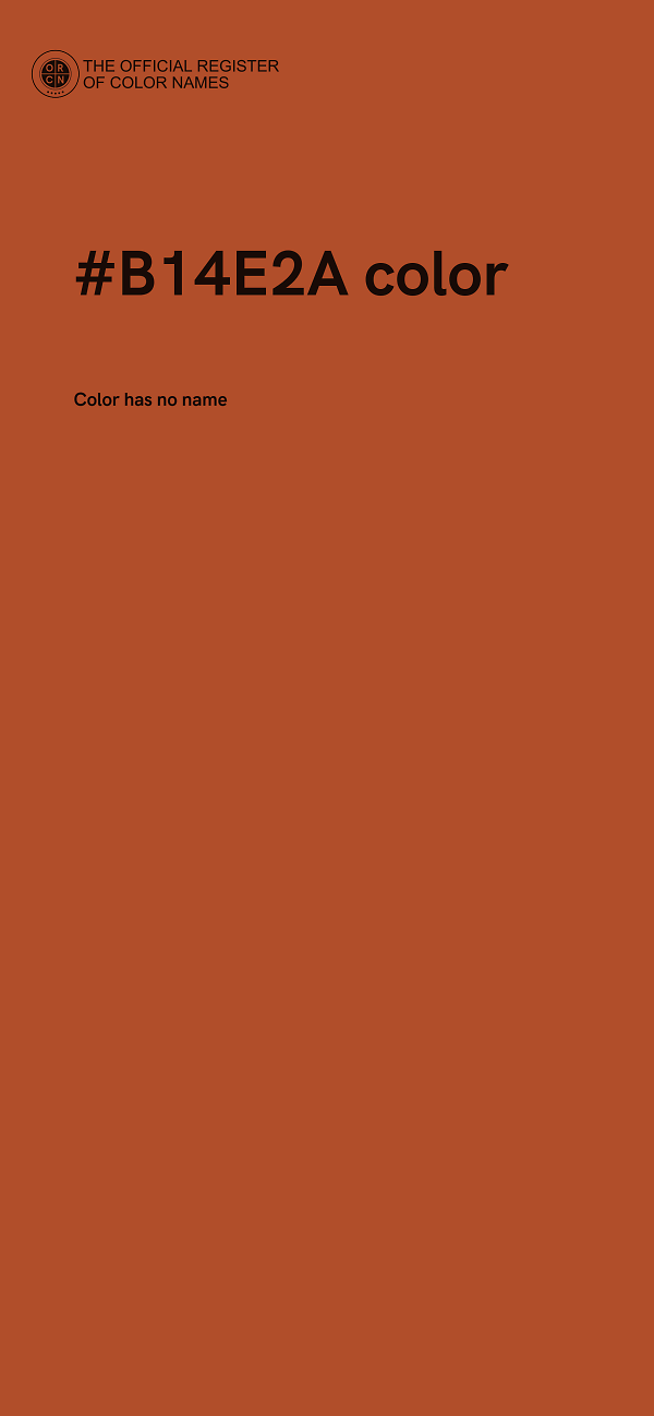 #B14E2A color image