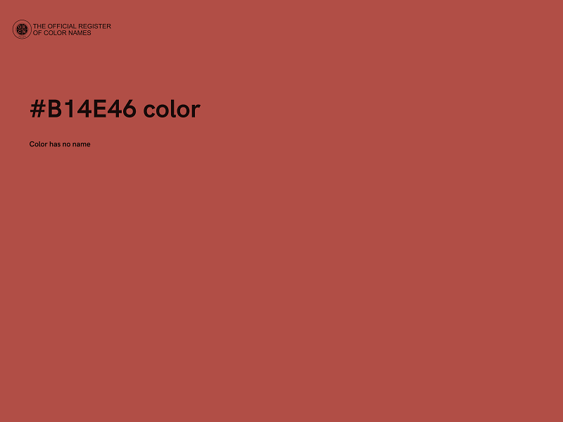 #B14E46 color image