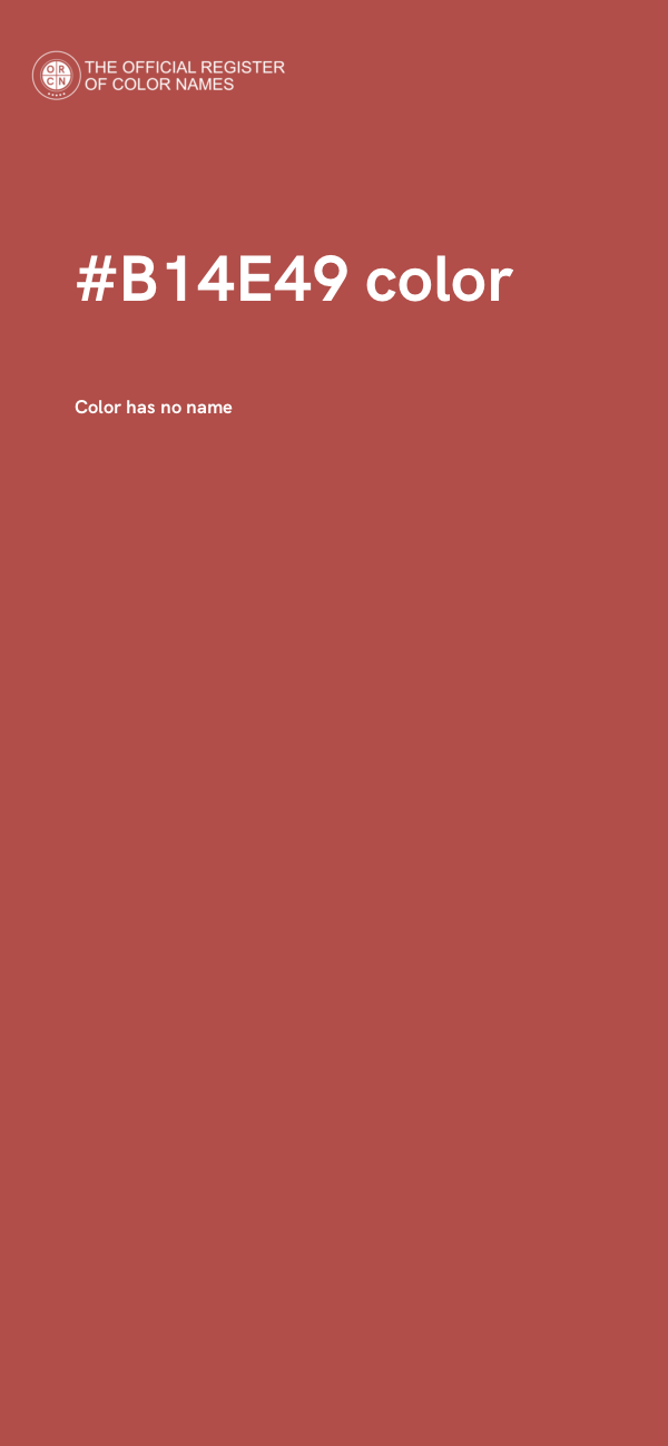 #B14E49 color image