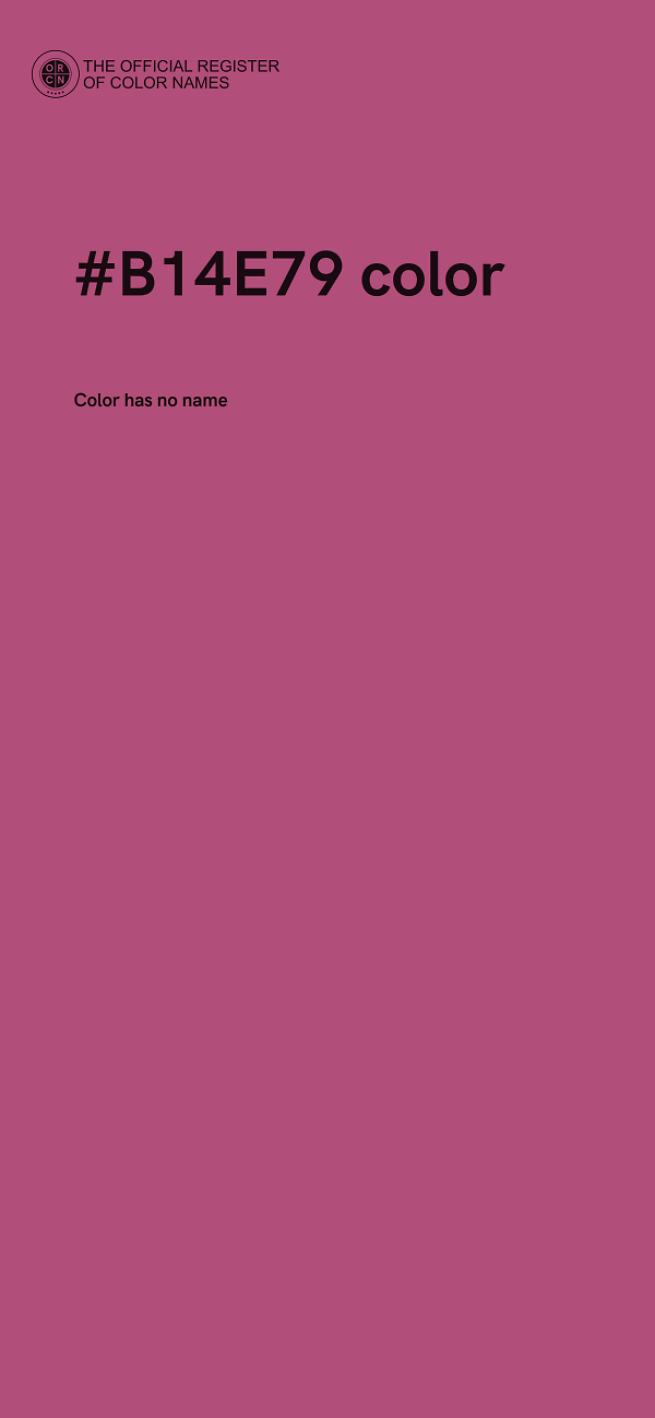 #B14E79 color image
