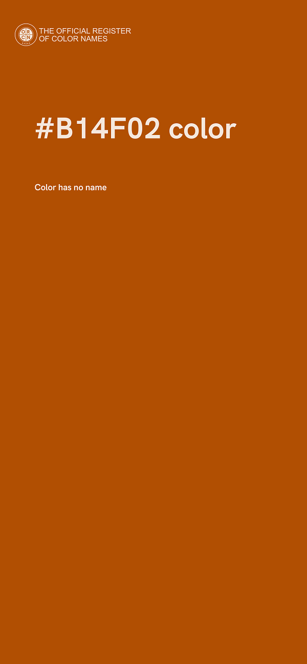 #B14F02 color image