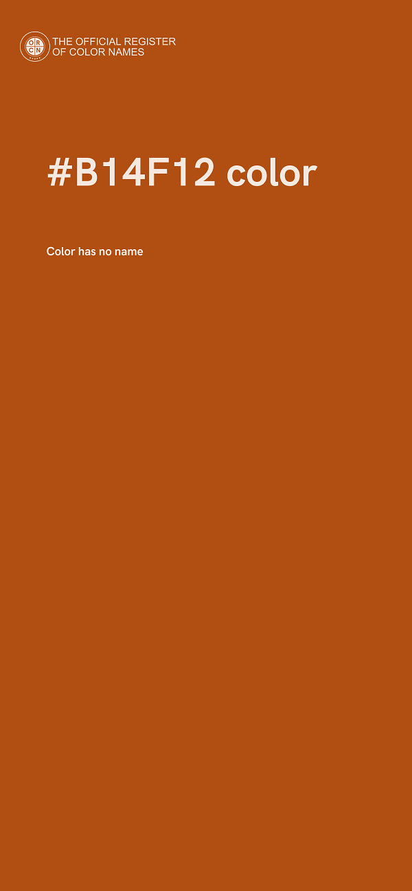 #B14F12 color image