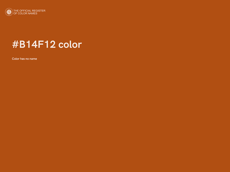 #B14F12 color image