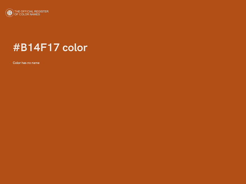 #B14F17 color image