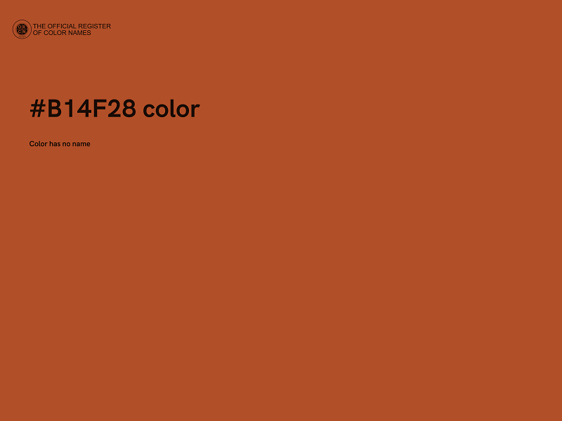 #B14F28 color image