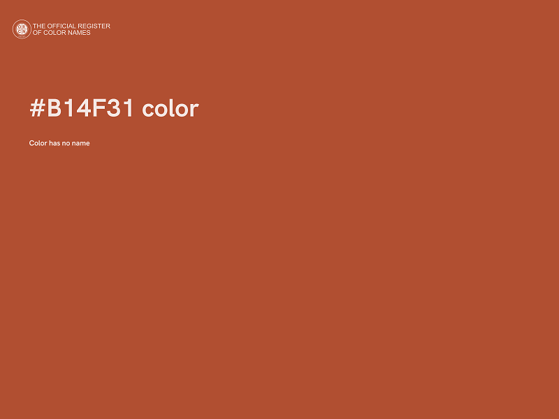 #B14F31 color image