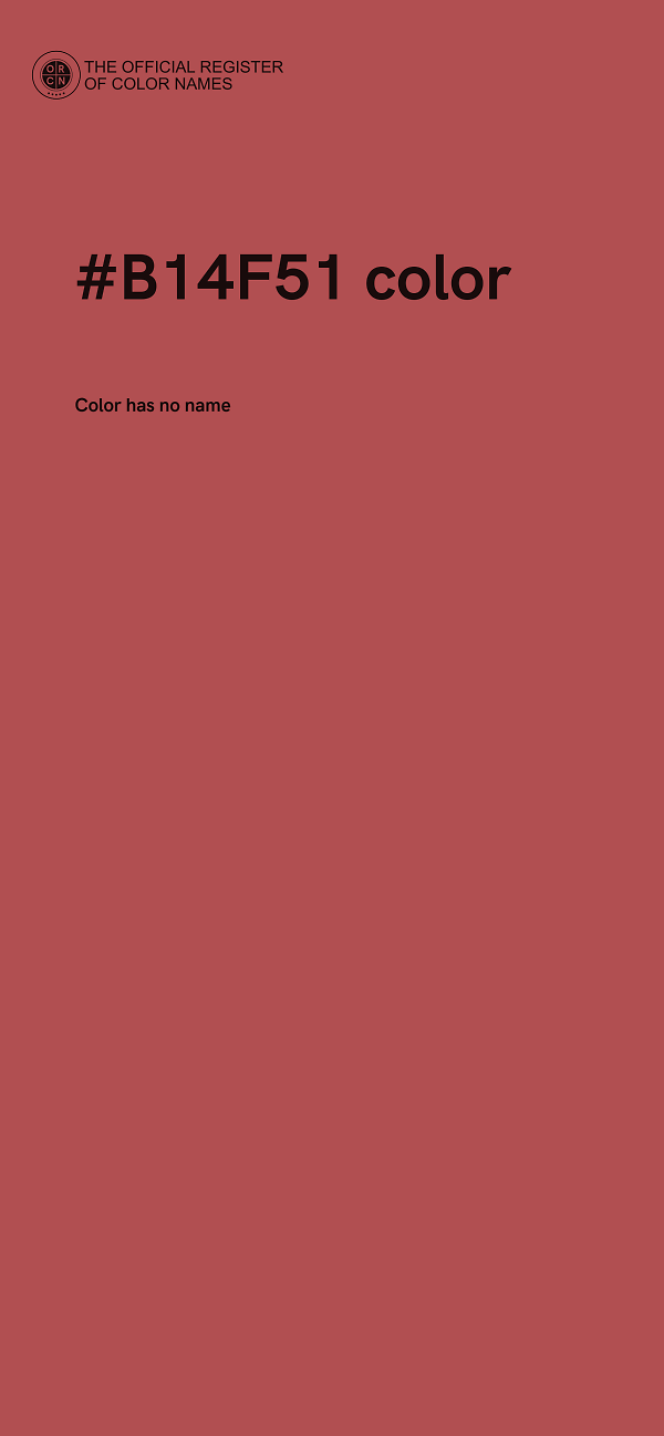 #B14F51 color image