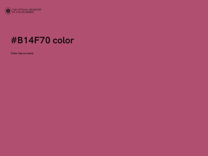 #B14F70 color image