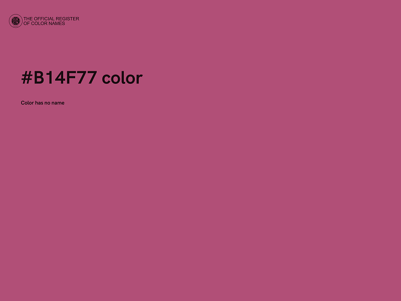 #B14F77 color image