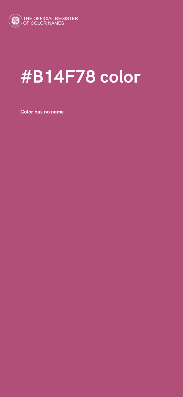 #B14F78 color image