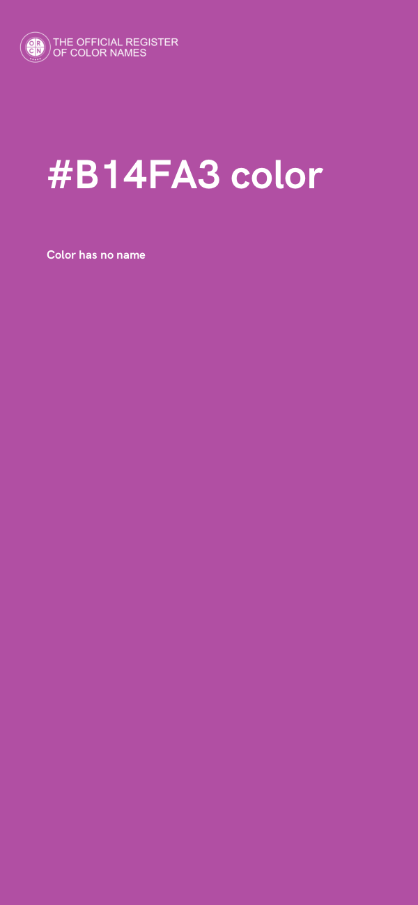 #B14FA3 color image