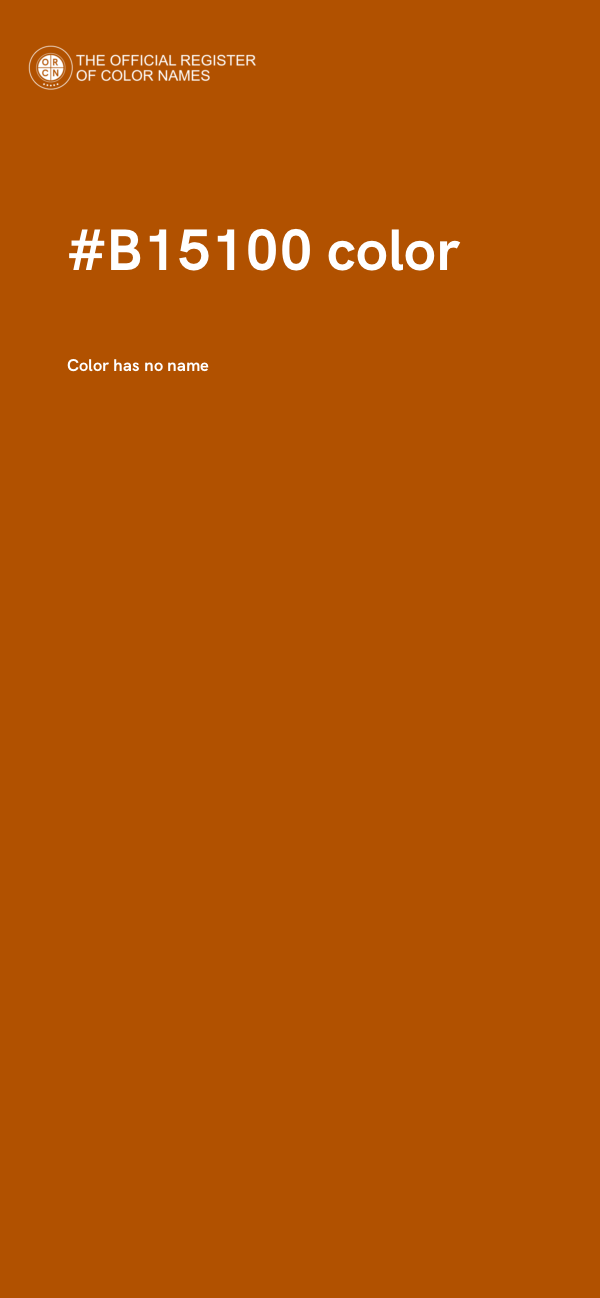 #B15100 color image