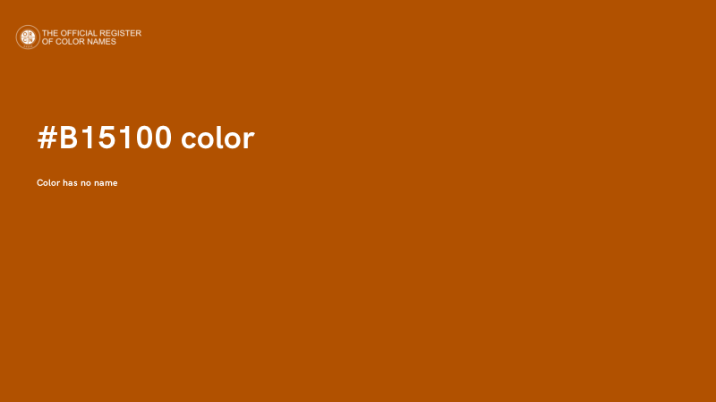 #B15100 color image