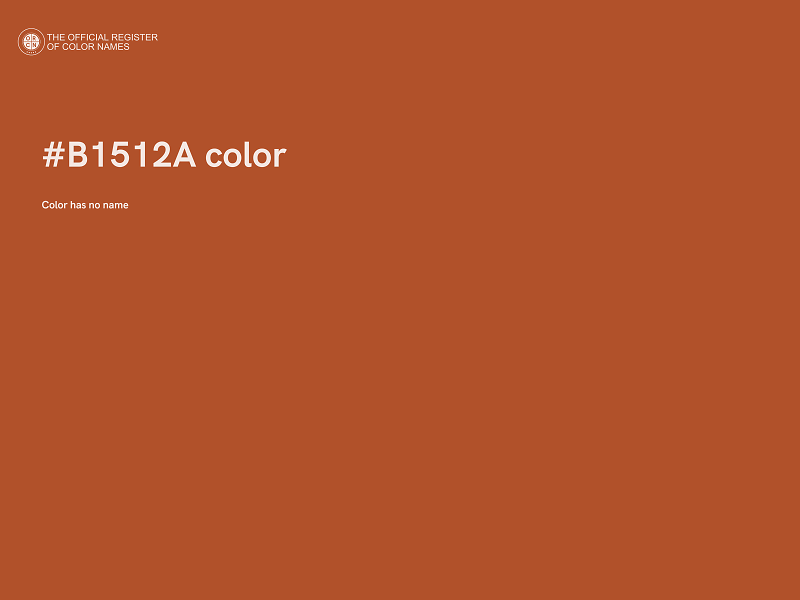 #B1512A color image