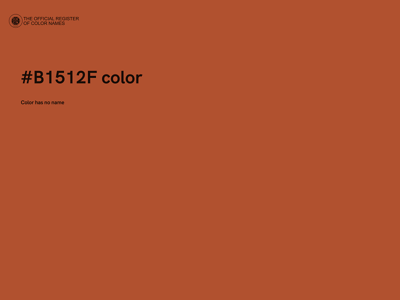 #B1512F color image