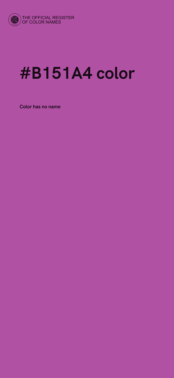 #B151A4 color image