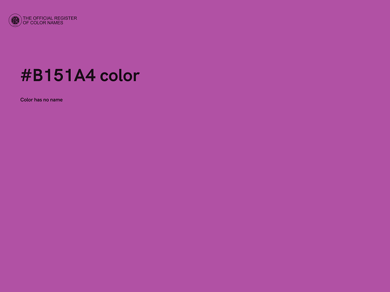 #B151A4 color image