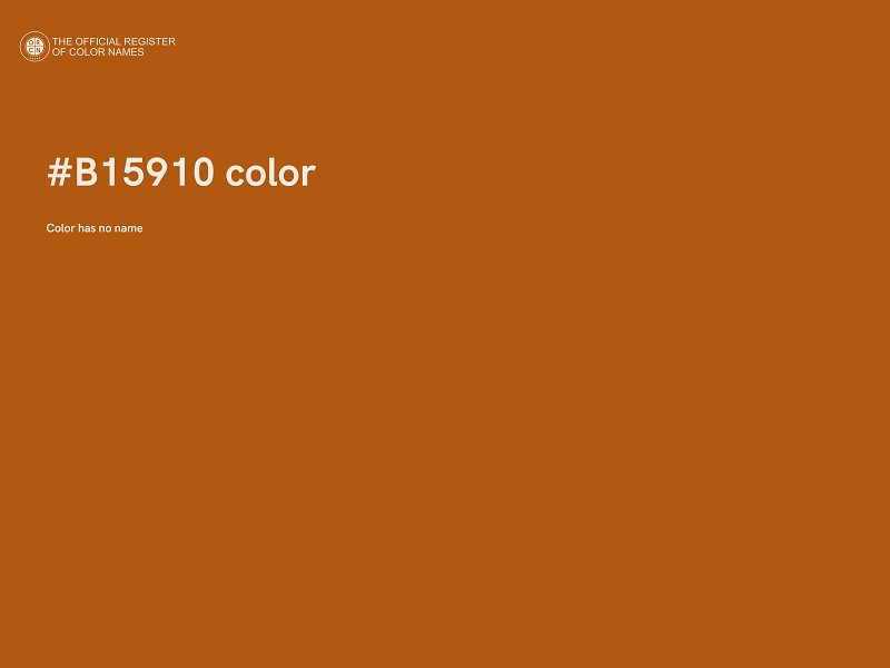 #B15910 color image