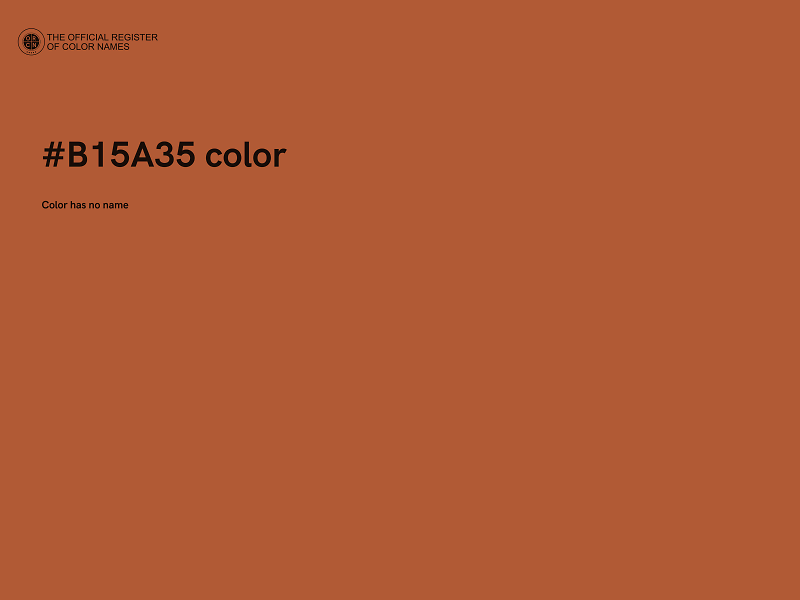 #B15A35 color image