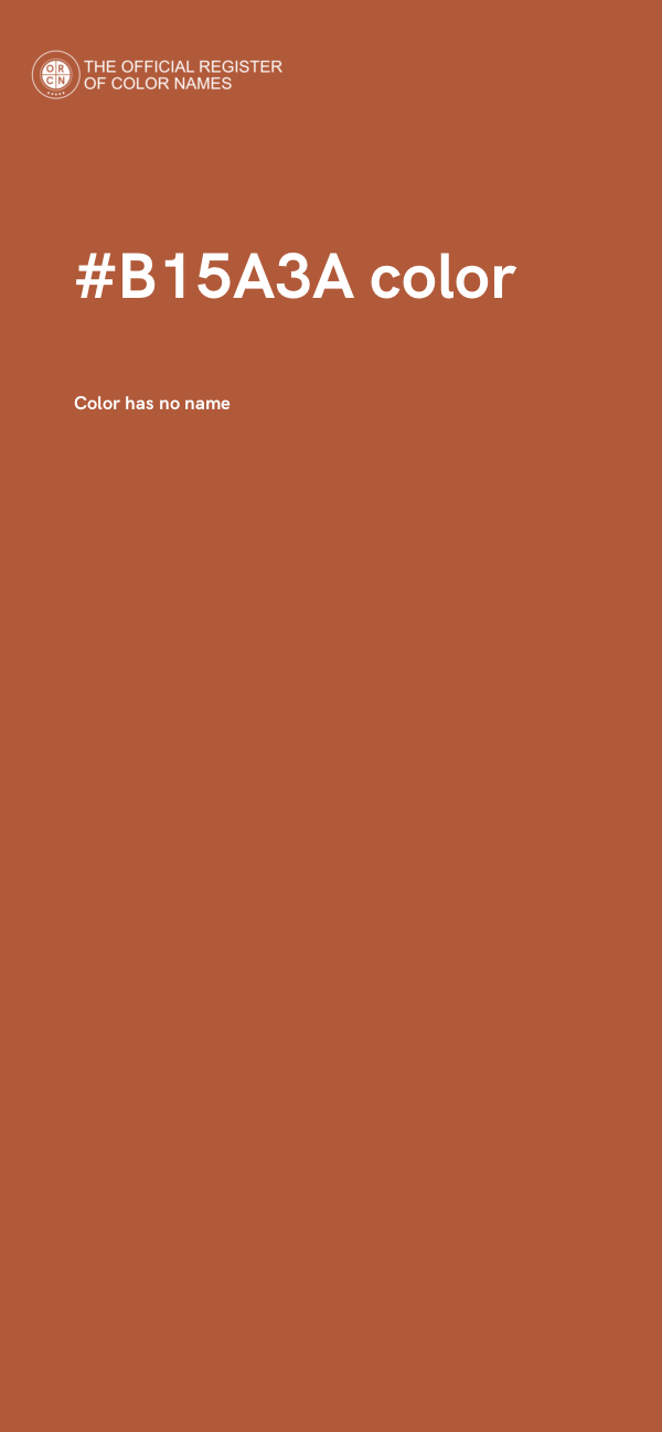 #B15A3A color image