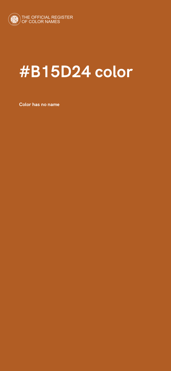 #B15D24 color image