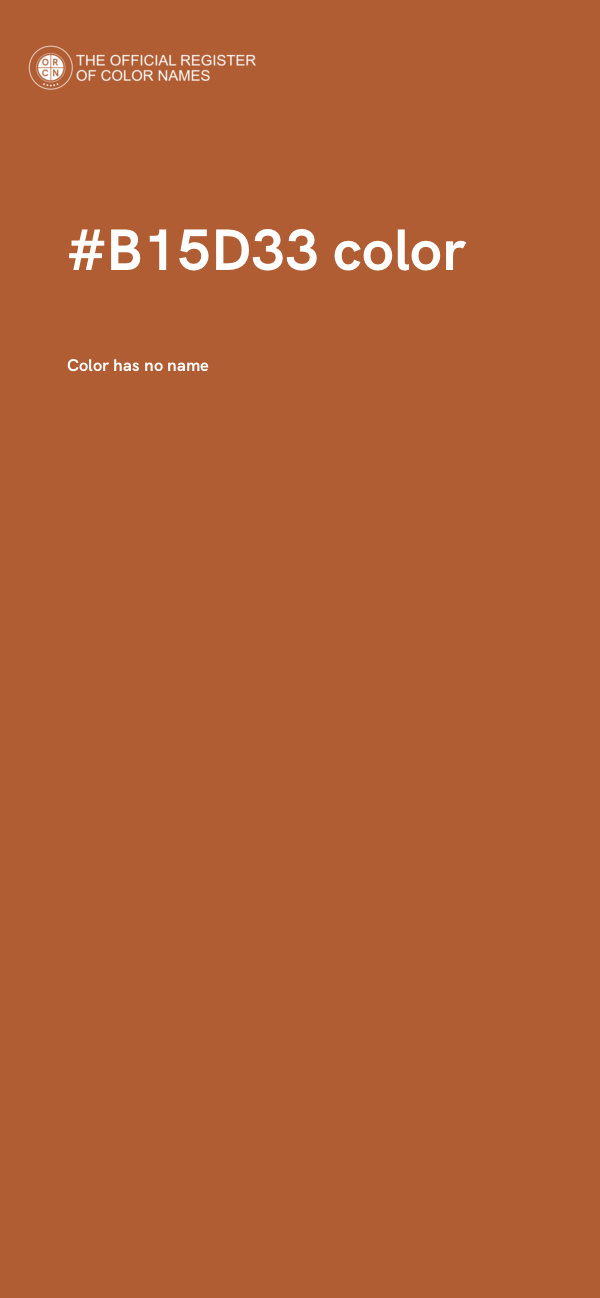#B15D33 color image