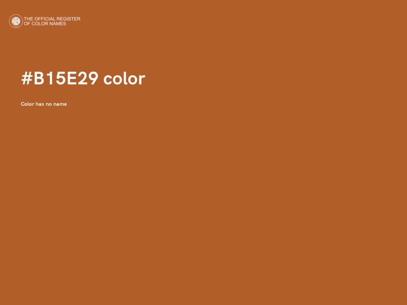 #B15E29 color image