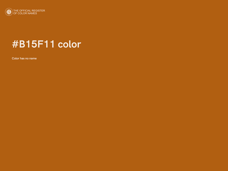 #B15F11 color image
