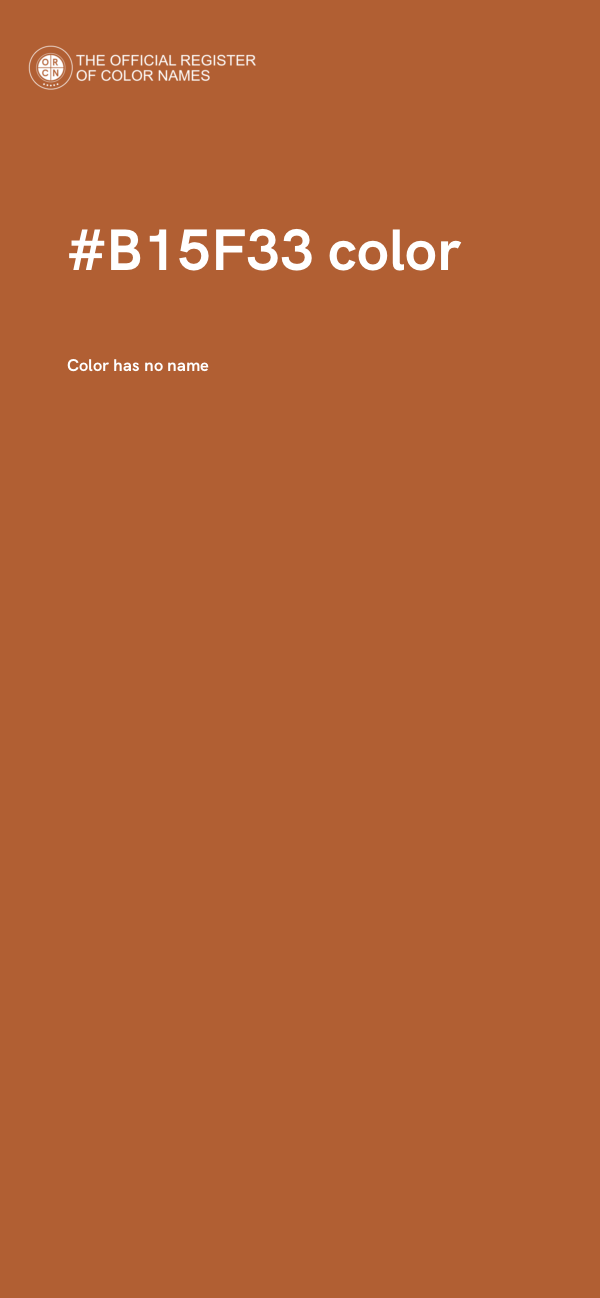 #B15F33 color image