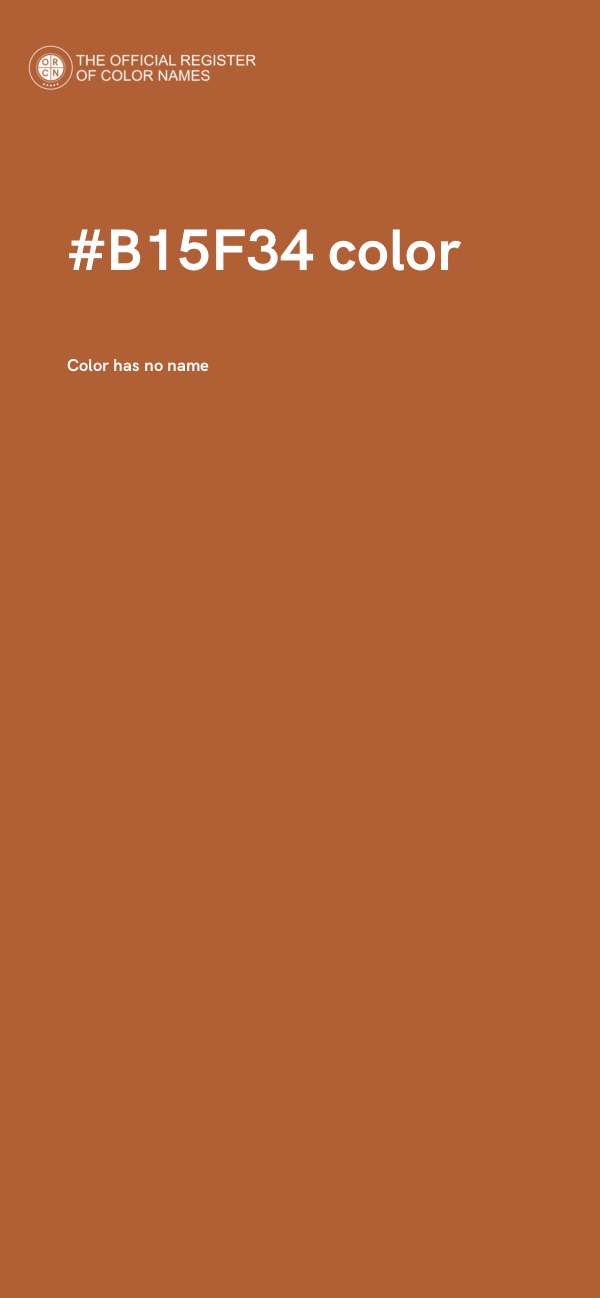 #B15F34 color image