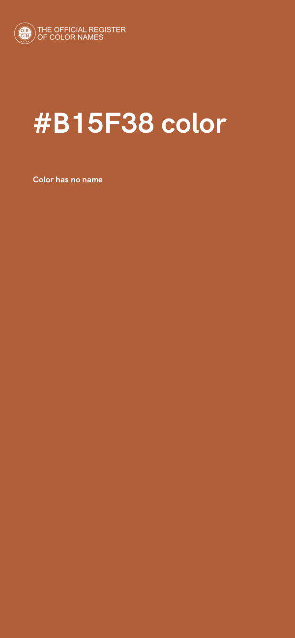 #B15F38 color image