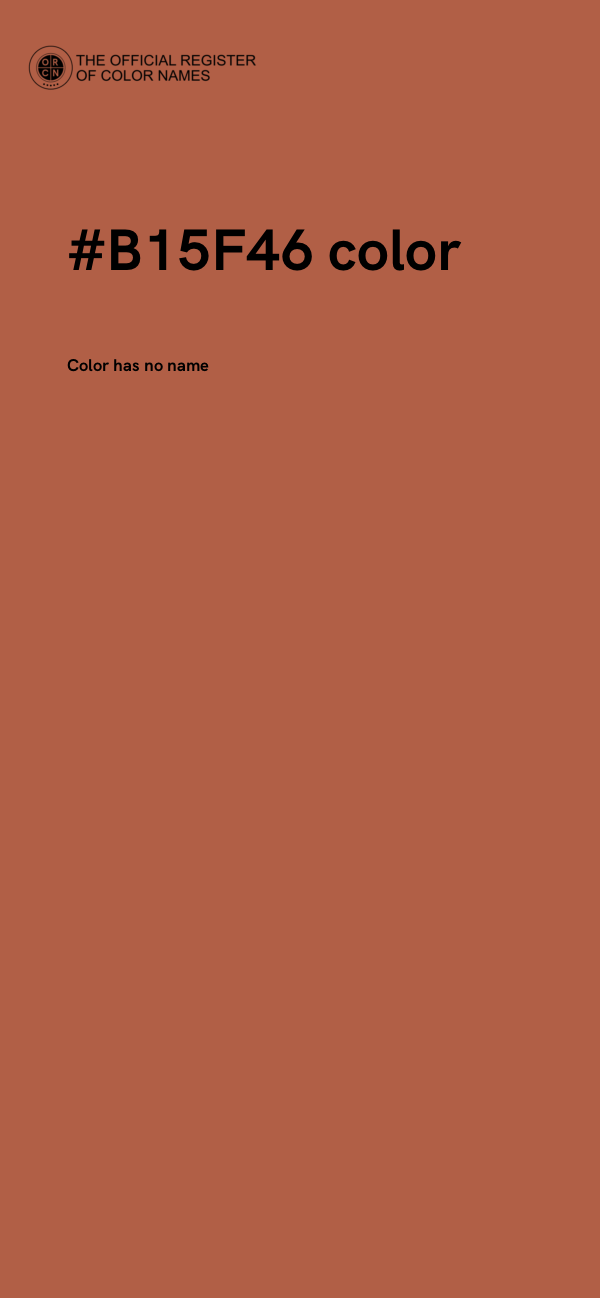 #B15F46 color image