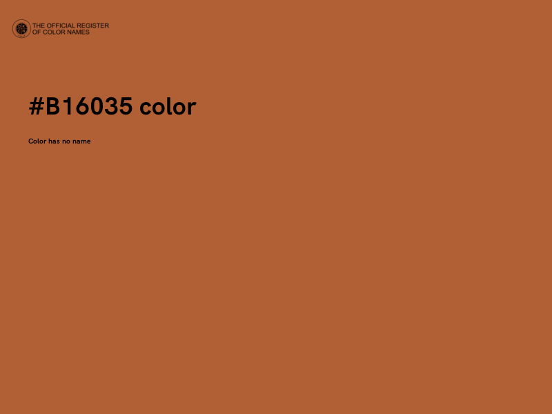 #B16035 color image
