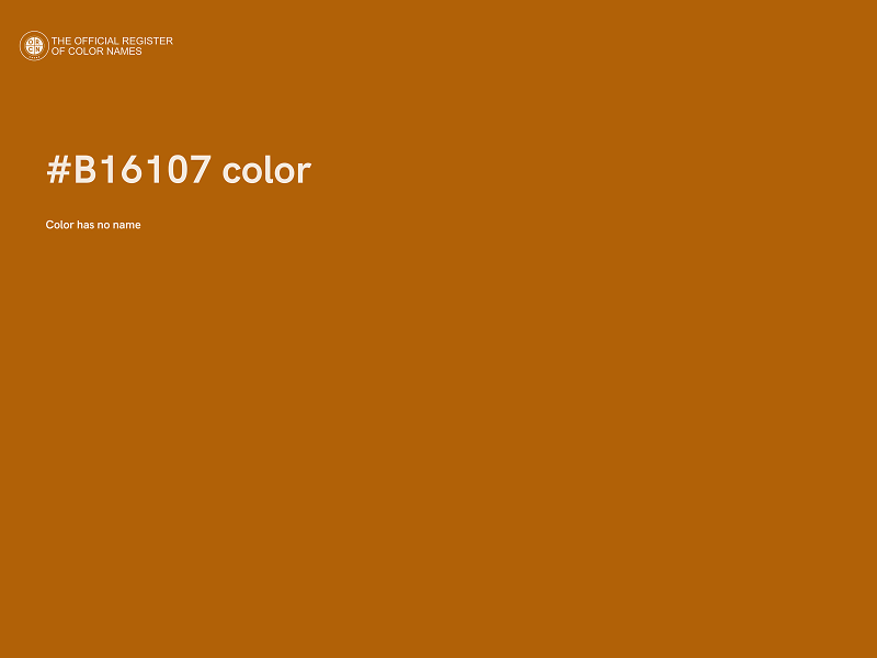 #B16107 color image