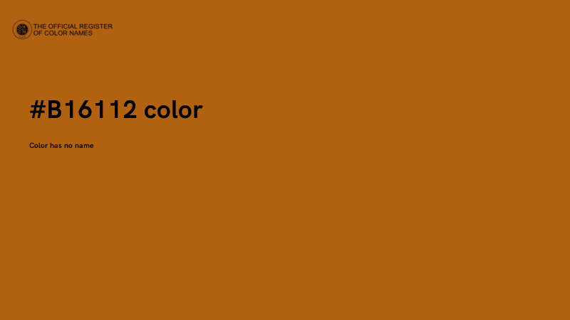 #B16112 color image