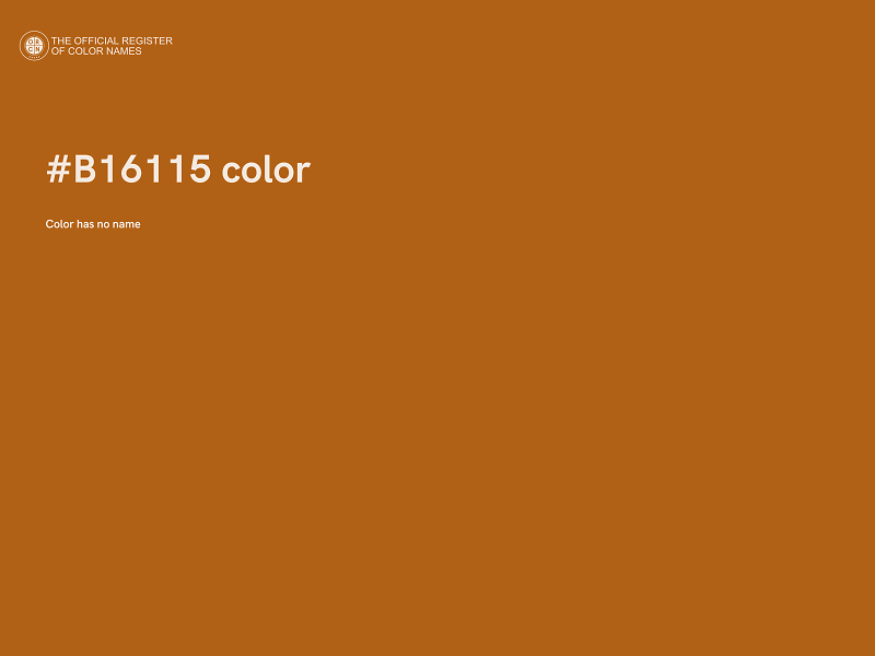 #B16115 color image