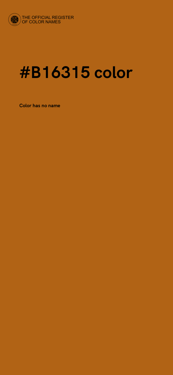 #B16315 color image