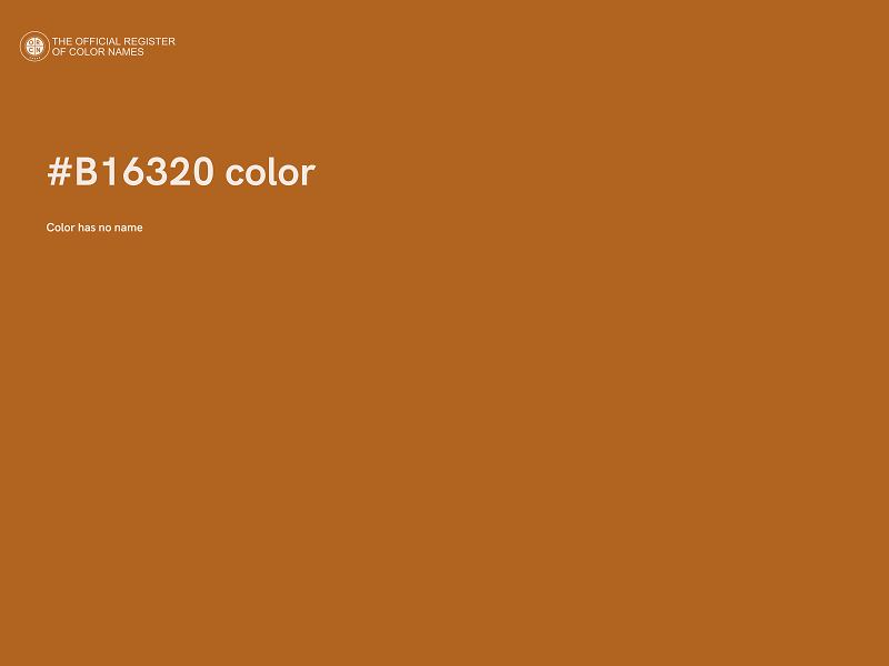 #B16320 color image