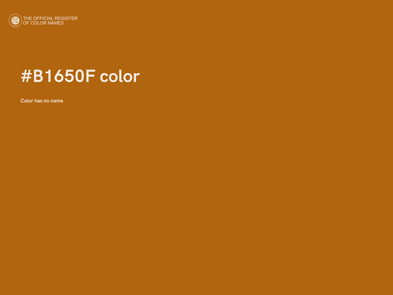 #B1650F color image