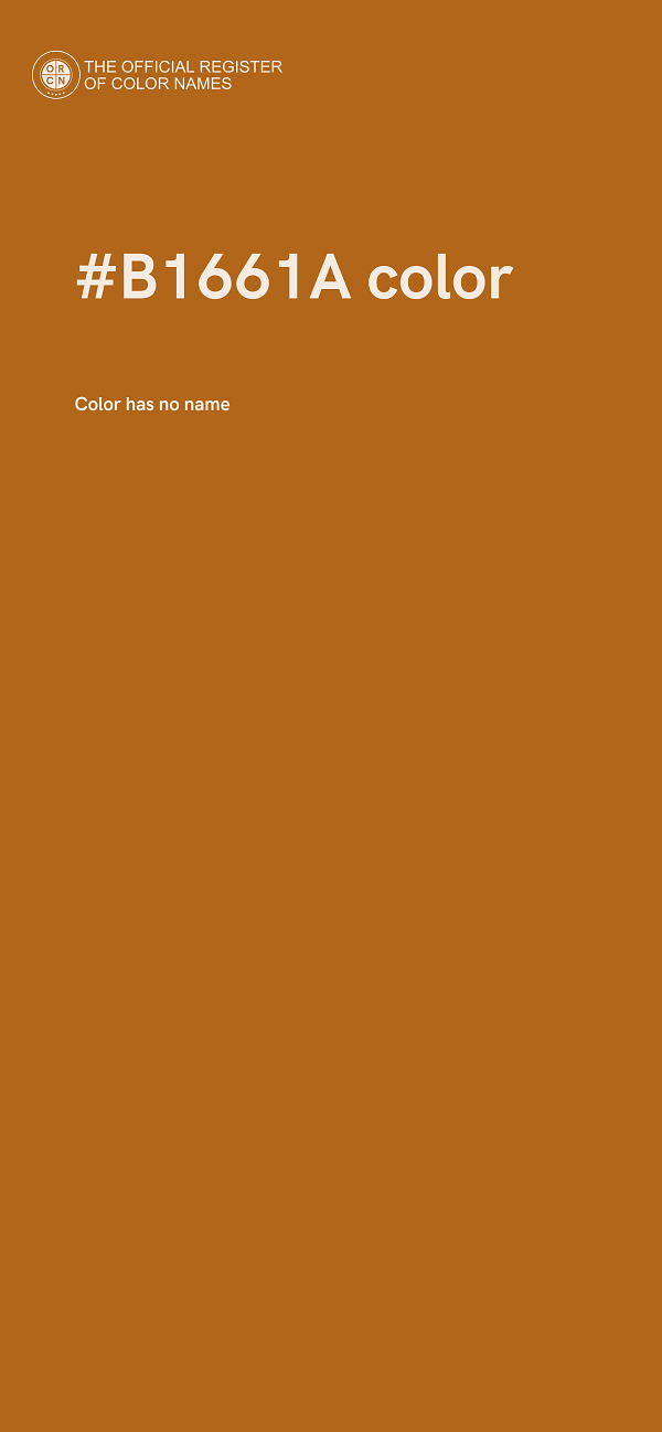 #B1661A color image