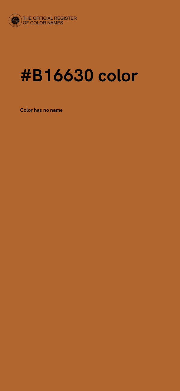 #B16630 color image