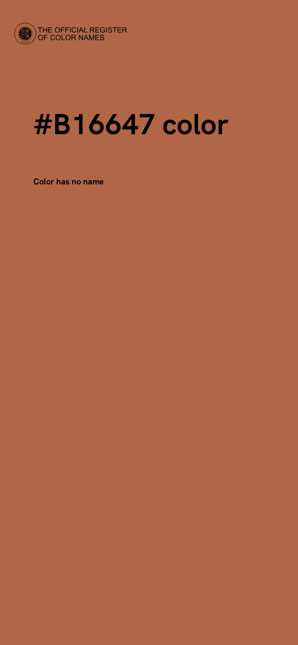 #B16647 color image