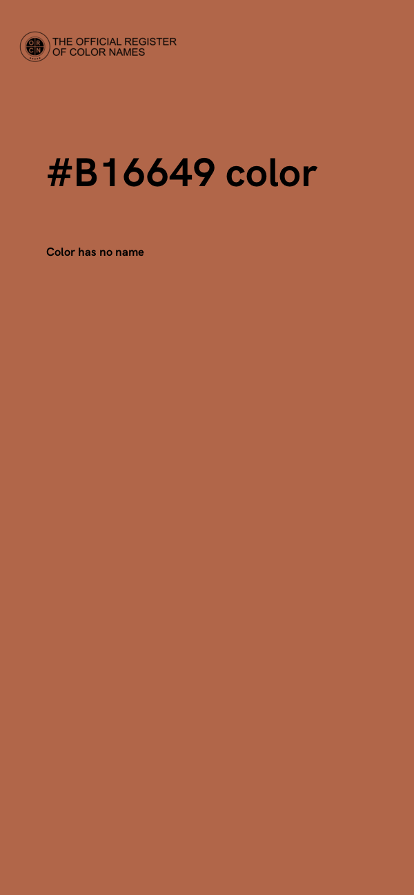 #B16649 color image