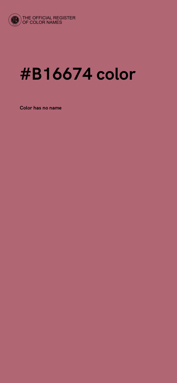 #B16674 color image